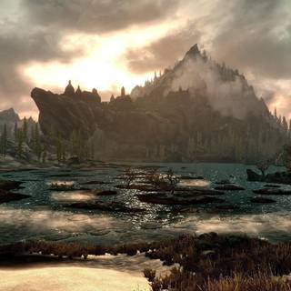 Skyrim scenic background