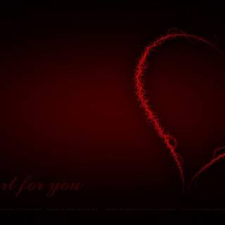 Black with Heart wallpaper HD