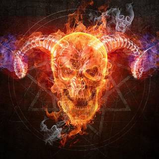 Burning skull wallpaper HD