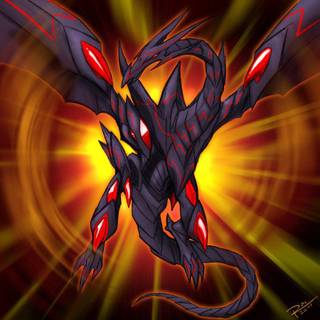 Red eyes darkness metal dragon wallpaper