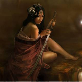 Samurai wallpaper 3d