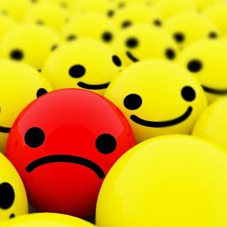 Sad smiley wallpaper
