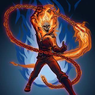 Blue ghost rider 2 wallpaper