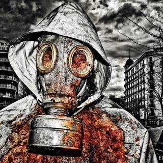 Gas mask psycho wallpaper