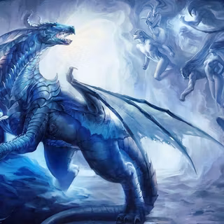 Cool blue dragon wallpaper