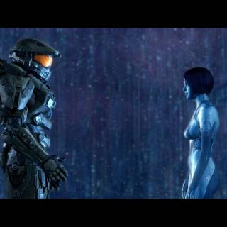 Cortana y master chief wallpaper
