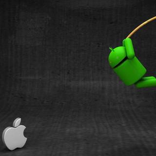 Wallpaper HD logo android vs apple
