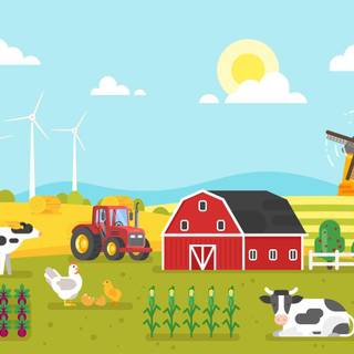 CARTOON FARM BACKGROUND