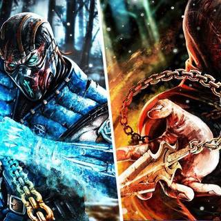Scorpion vs sub zero wallpaper