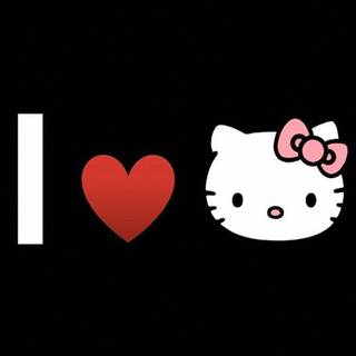 Hello kitty wallpaper black and pink