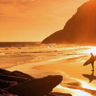 Surf sunset wallpaper