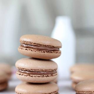 Chocolate macaroons wallpaper