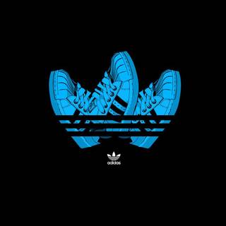 Adidas shoes logo wallpaper neon