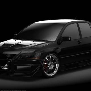 Mitsubishi evolution 8 black wallpaper HD