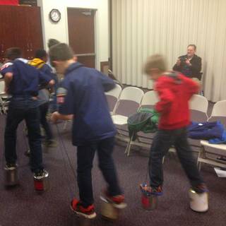 Walking on stilts wallpaper