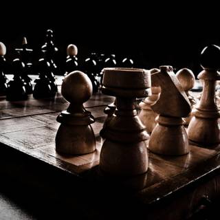 Chess wallpaper black and white
