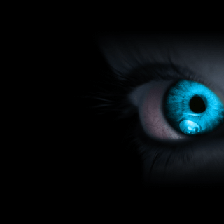 Black background devil eye png wallpaper