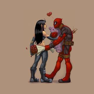 Deadpool cartoon wallpaper