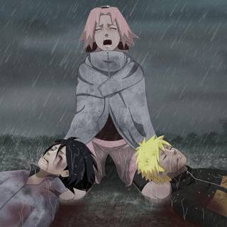 Wallpaper sasuke sakura di ending Naruto
