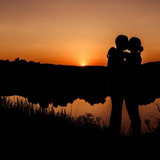 Romantic sunset wallpaper