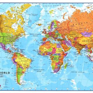 World map 4K wallpaper