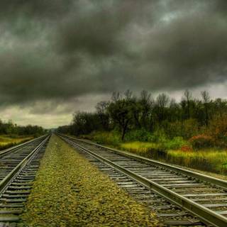 Hdr wallpaper railroad