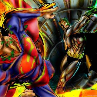 Epic batman superman wallpaper