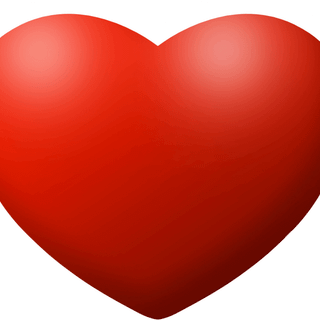 Heart in white background