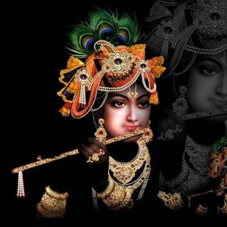 Shree krishna 3D wallpaper