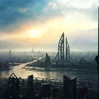 Future city background