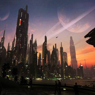 Future city background