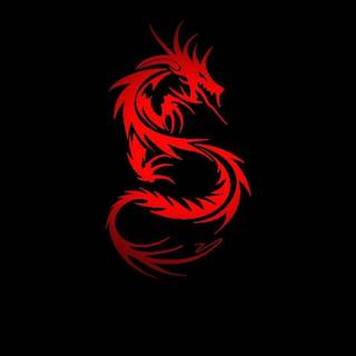Red black dragon wallpaper