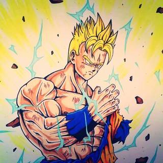 Desktop wallpaper of future gohan