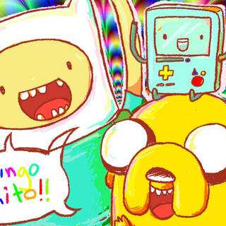 Psychedelic adventure time wallpaper