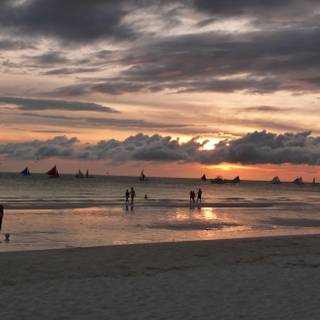 Wallpaper boracay beach sunset