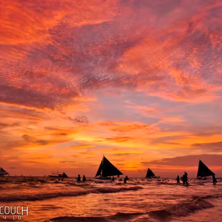 Wallpaper boracay beach sunset