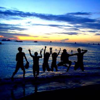 Wallpaper boracay beach sunset