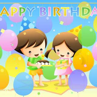 Cute happy birthday wallpaper