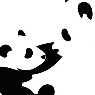 Wallpaper panda couple