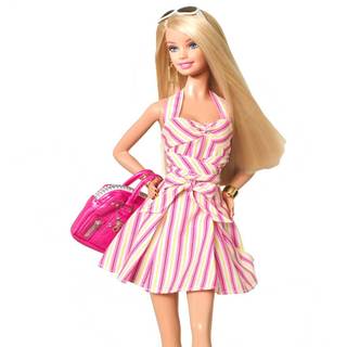 Barbie doll wallpaper with rose
