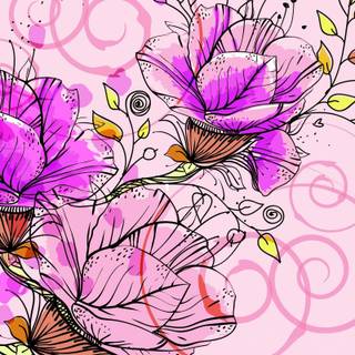 Abstract floral wallpaper