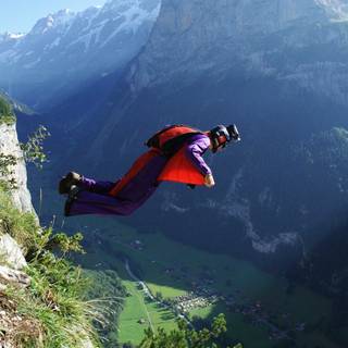 Wingsuit gliding wallpaper HD