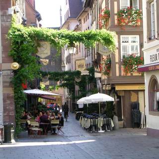 Street cafe wallpaper