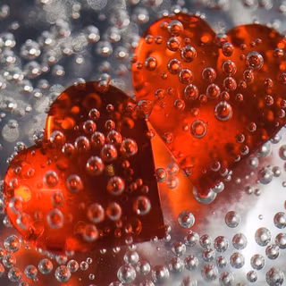 Red cute heart wallpaper