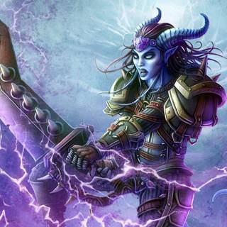 Night elf warrior wallpaper in HD