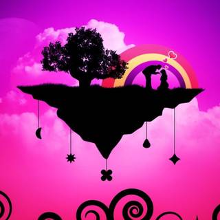 Wallpaper purple love