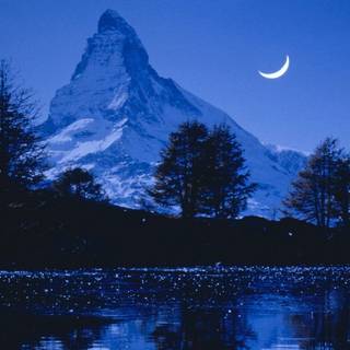 Wallpaper mountain sky