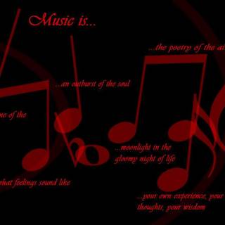 Black and red music wallpaper