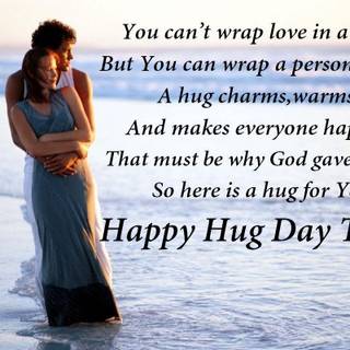 Love hug wallpaper with quotes