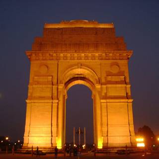 HD background images of INDIA GATE at night